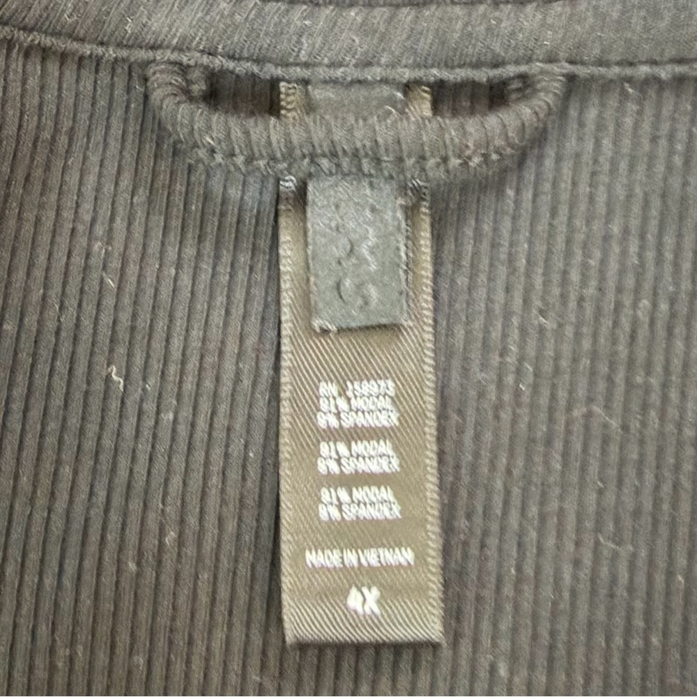 SKIMS Black Ribbed Pajama Long Sleeve
Top Plus Size 4X - Picture 11 of 11
